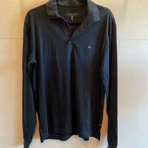 Rag & Bone Mens M Long Sleeve Black Polo NWOT